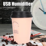 USB Humidifier 300ml Coffee Cup Low Noise Auto Off Compact Lightweight Space Saving Mini Humidifier for Car Home OfficePink - Extra Image