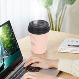 USB Humidifier 300ml Coffee Cup Low Noise Auto Off Compact Lightweight Space Saving Mini Humidifier for Car Home OfficePink - Extra Image