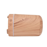 200ml Wood Grain Humidifier Aroma Air Humidifier USB Powered Night Light Humidifier for Bedroom - Low Angle