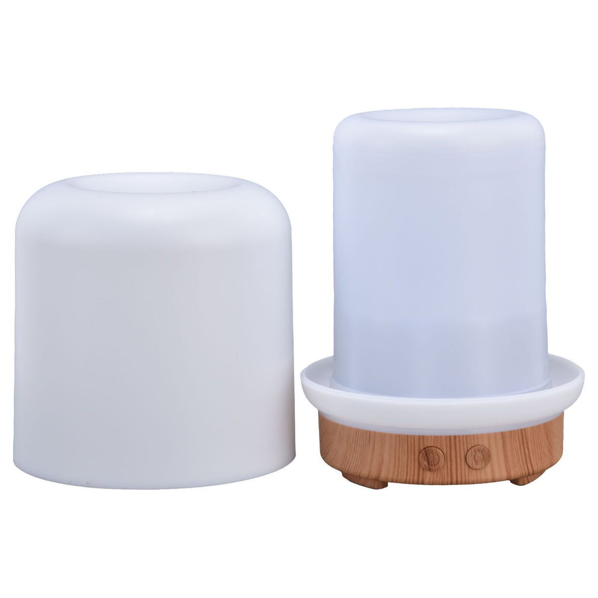 200ml Wood Grain Humidifier USB Powered Aroma Air Humidifier Night Light Humidifier for Bedroom Living Rooms Office