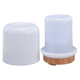 200ml Wood Grain Humidifier USB Powered Aroma Air Humidifier Night Light Humidifier for Bedroom Living Rooms Office - 45-Degree Angle