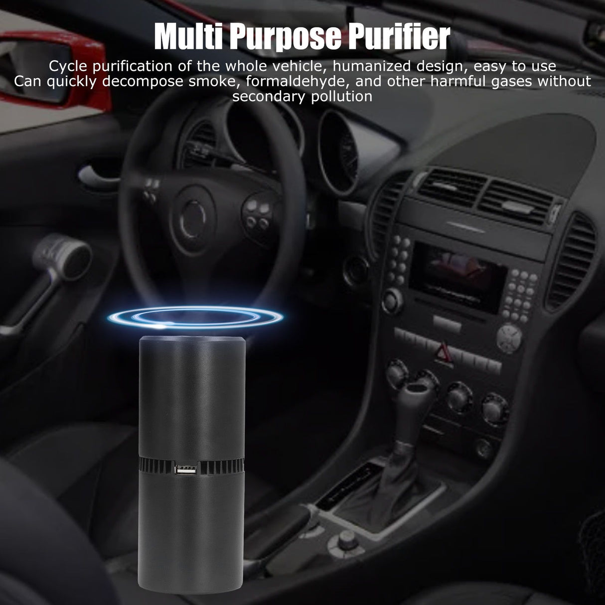 Car Purifier Multi Purpose Dual USB Interface Interface Small Portable Household Negative Ion Purifier for Home Office