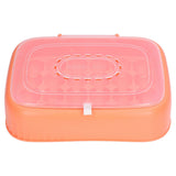 24 Eggs Containers ABS Egg Tray Storage Box Refrigerator Organizer Bins with Breathable VentsOrange