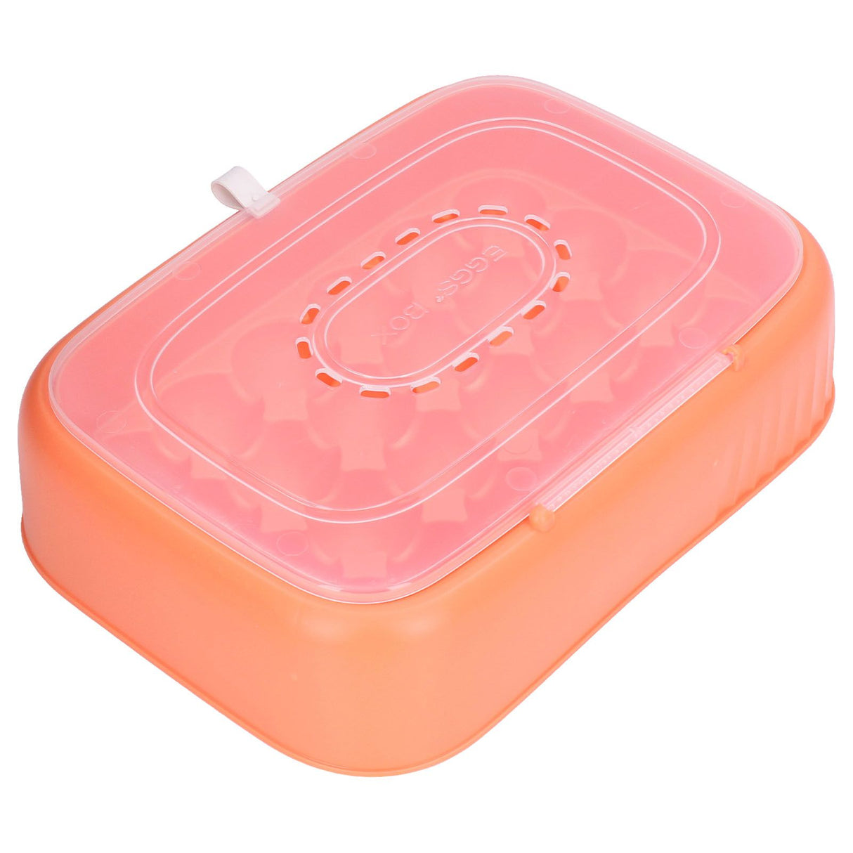 24 Eggs Containers ABS Egg Tray Storage Box Refrigerator Organizer Bins with Breathable VentsOrange