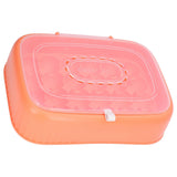 24 Eggs Containers ABS Egg Tray Storage Box Refrigerator Organizer Bins with Breathable VentsOrange - Low Angle