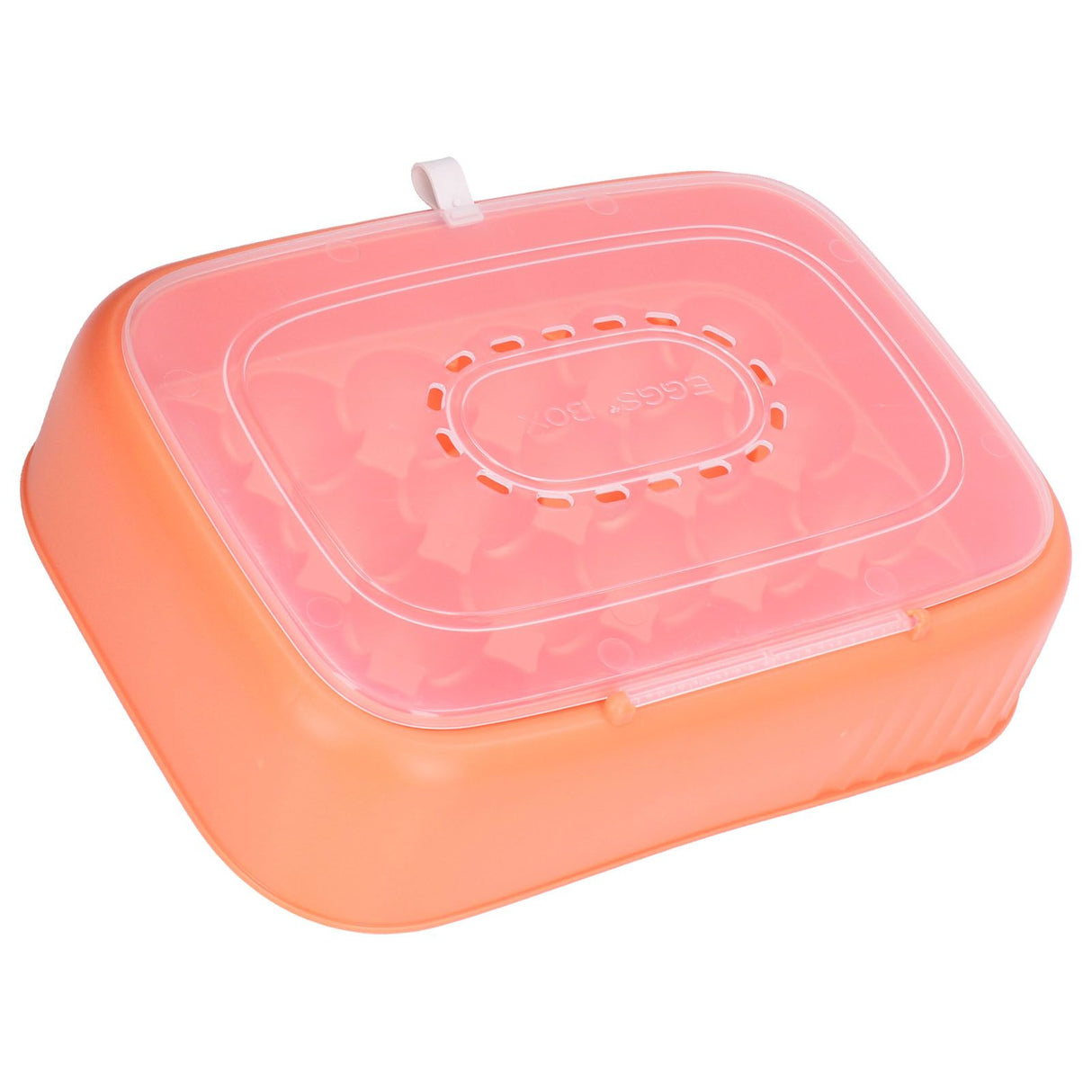 24 Eggs Containers ABS Egg Tray Storage Box Refrigerator Organizer Bins with Breathable VentsOrange
