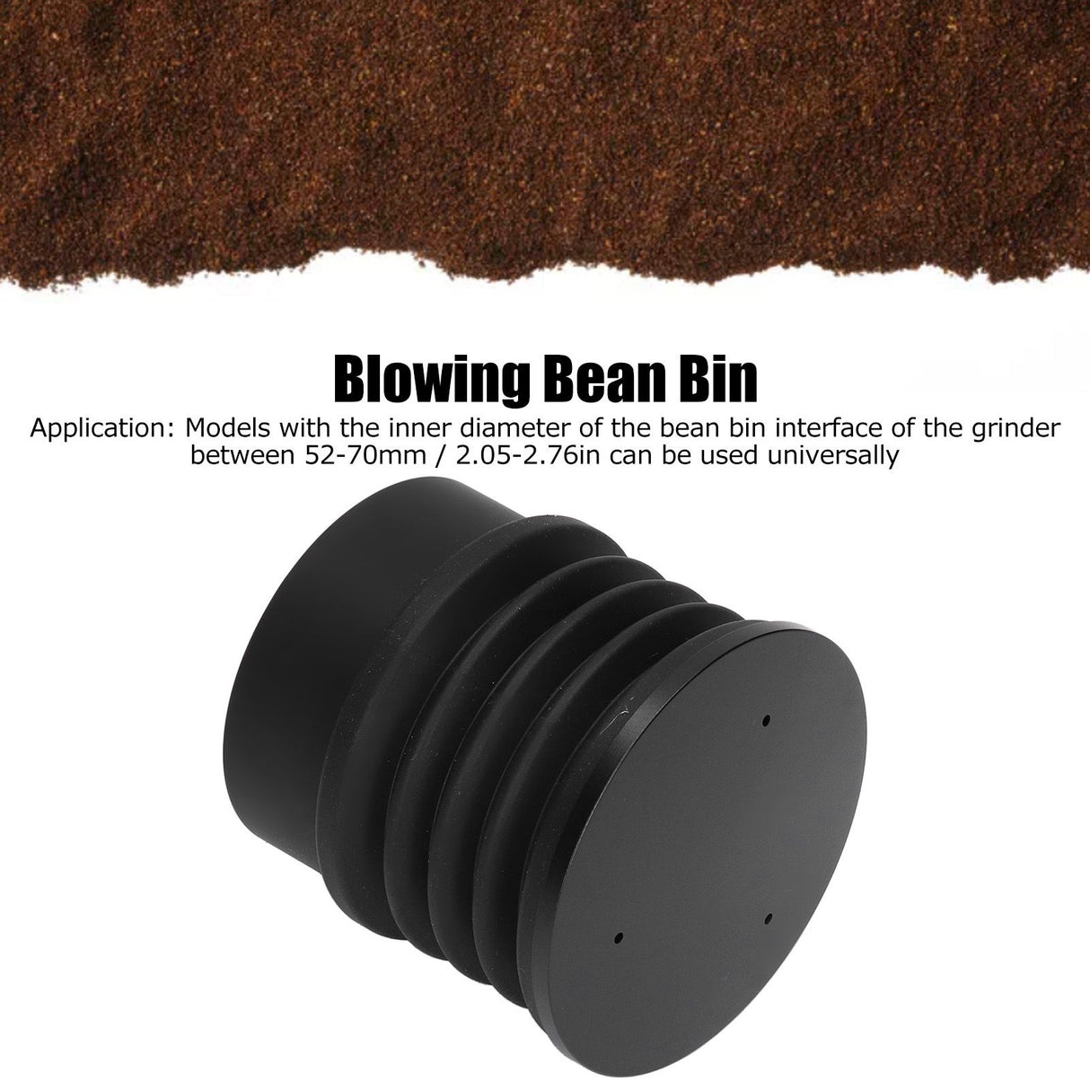 Grinder Blowing Bean Bin Universal Silicone Coffee Grinder Cleaning Tool for 52‑70MM Grinder