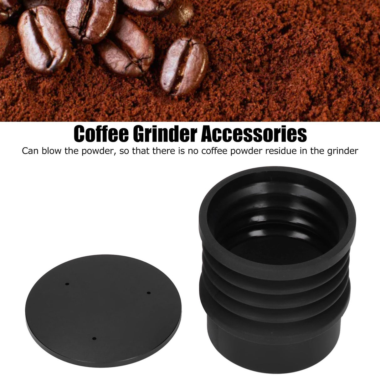 Grinder Blowing Bean Bin Universal Silicone Coffee Grinder Cleaning Tool for 52‑70MM Grinder