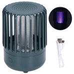 LED Mosquito Trap Lamp USB Rechargeable UV Photocatalyst Electric Insect Repellent LightBlack Green