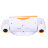 Projection Alarm Clock Glareless LED Night Light Voice Control Induction Temperature Display LED ClockWhite Orange - Extra Image