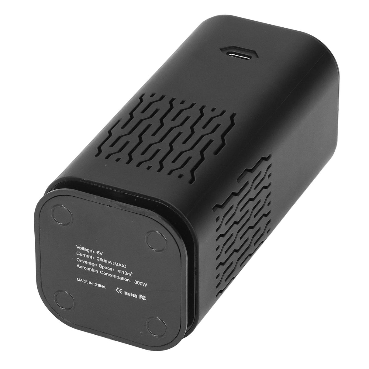 Car Purifier Tower Duct Double Inlet Design Three Dimensional Circulating USB Power Supply 5V 260mA Black Purifying Tool