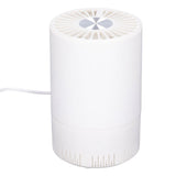 Desktop Air Purifier Intelligent USB Powered Ultra Quiet Negative Ion Air Purifier for Home Travel CarWhite - Rear View