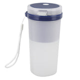 300ml USB Charging Electric Juicer Cup Security Lock Blender with 6 Leaf Knife and Waterproof Blue Light Display for Home Blue - Top-Down View