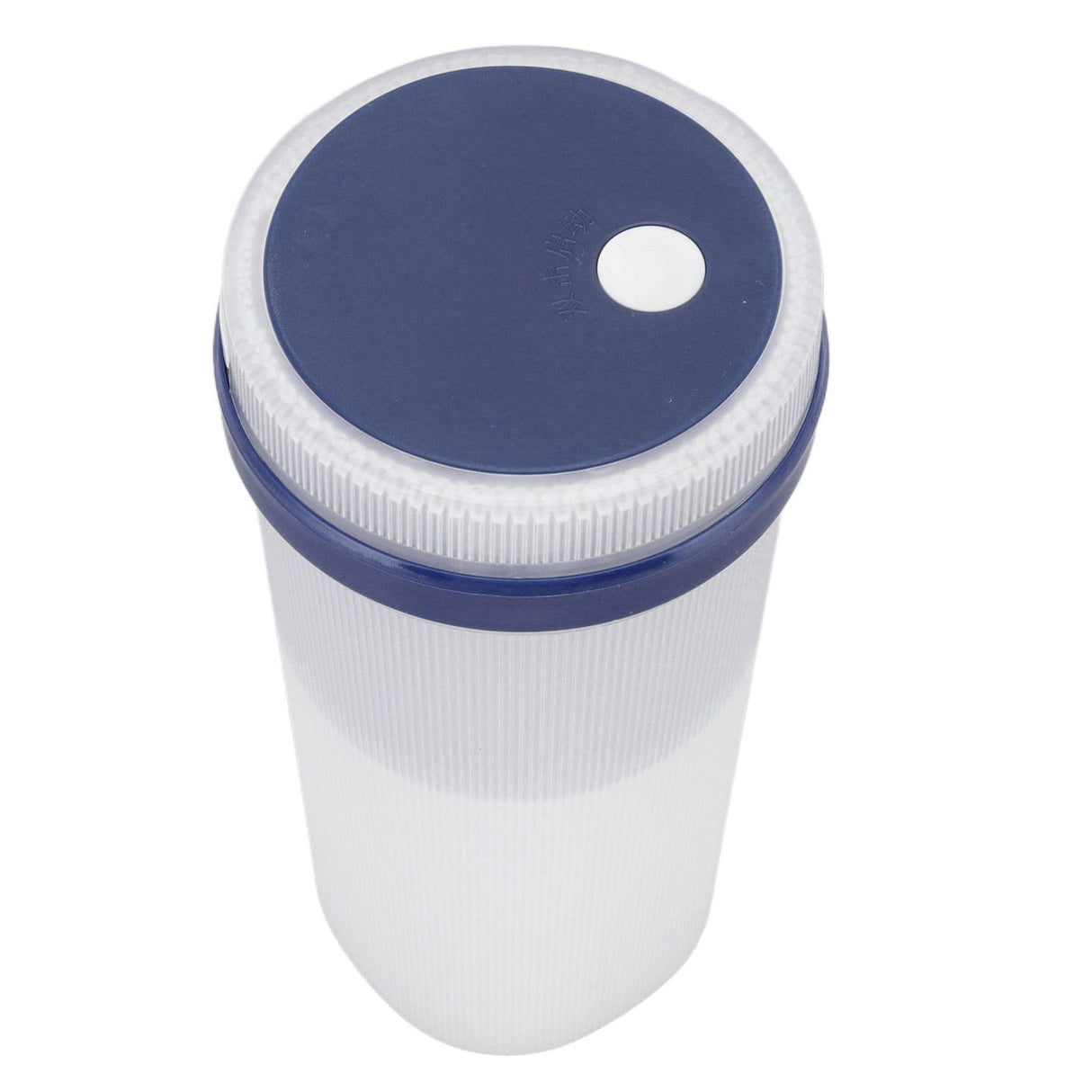 300ml USB Charging Electric Juicer Cup Security Lock Blender with 6 Leaf Knife and Waterproof Blue Light Display for Home Blue