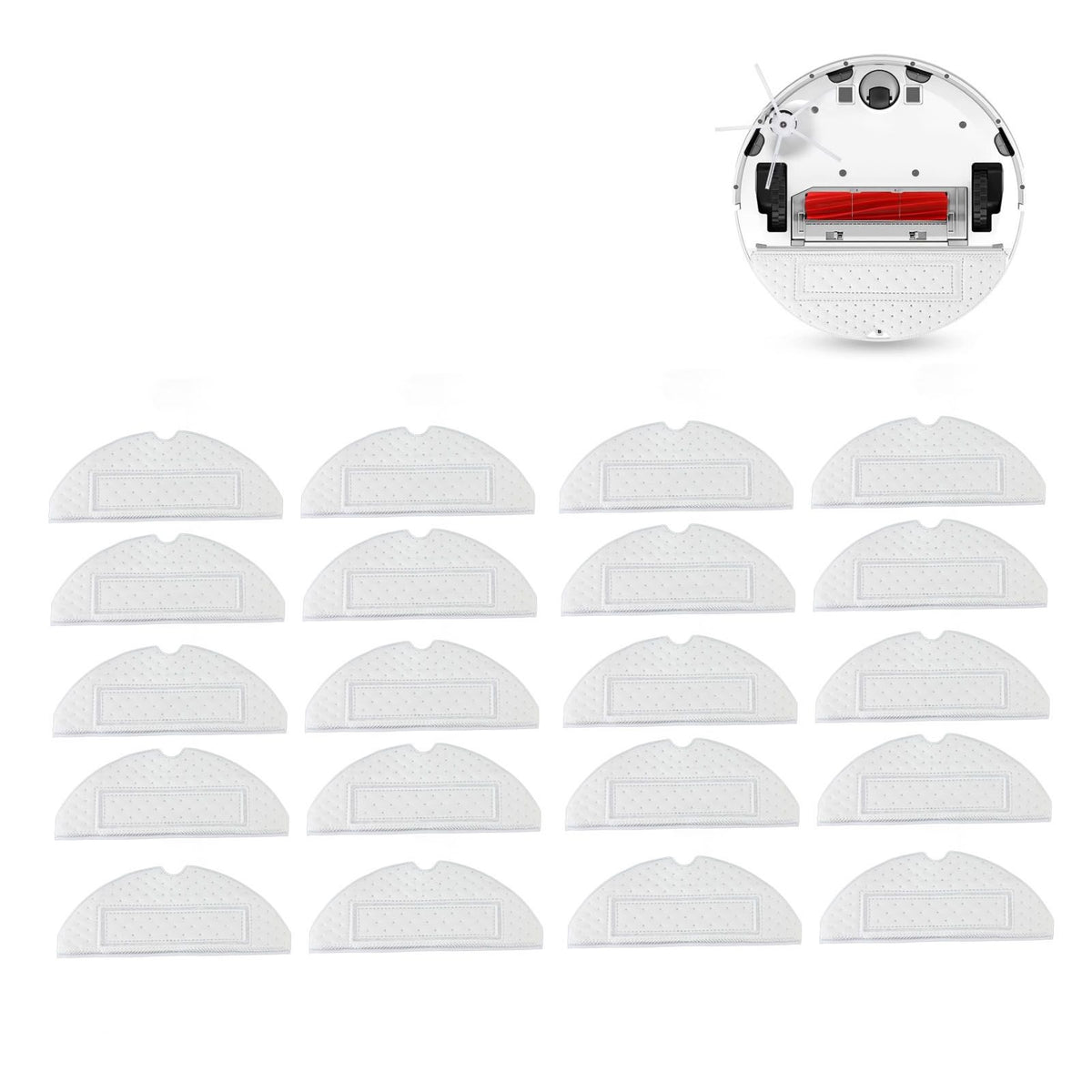 20pcs Sweeping Robot Disposable Mop Pads Mopping Cloth Replacement Cleaning Pads for Xiaomi Roborock S7