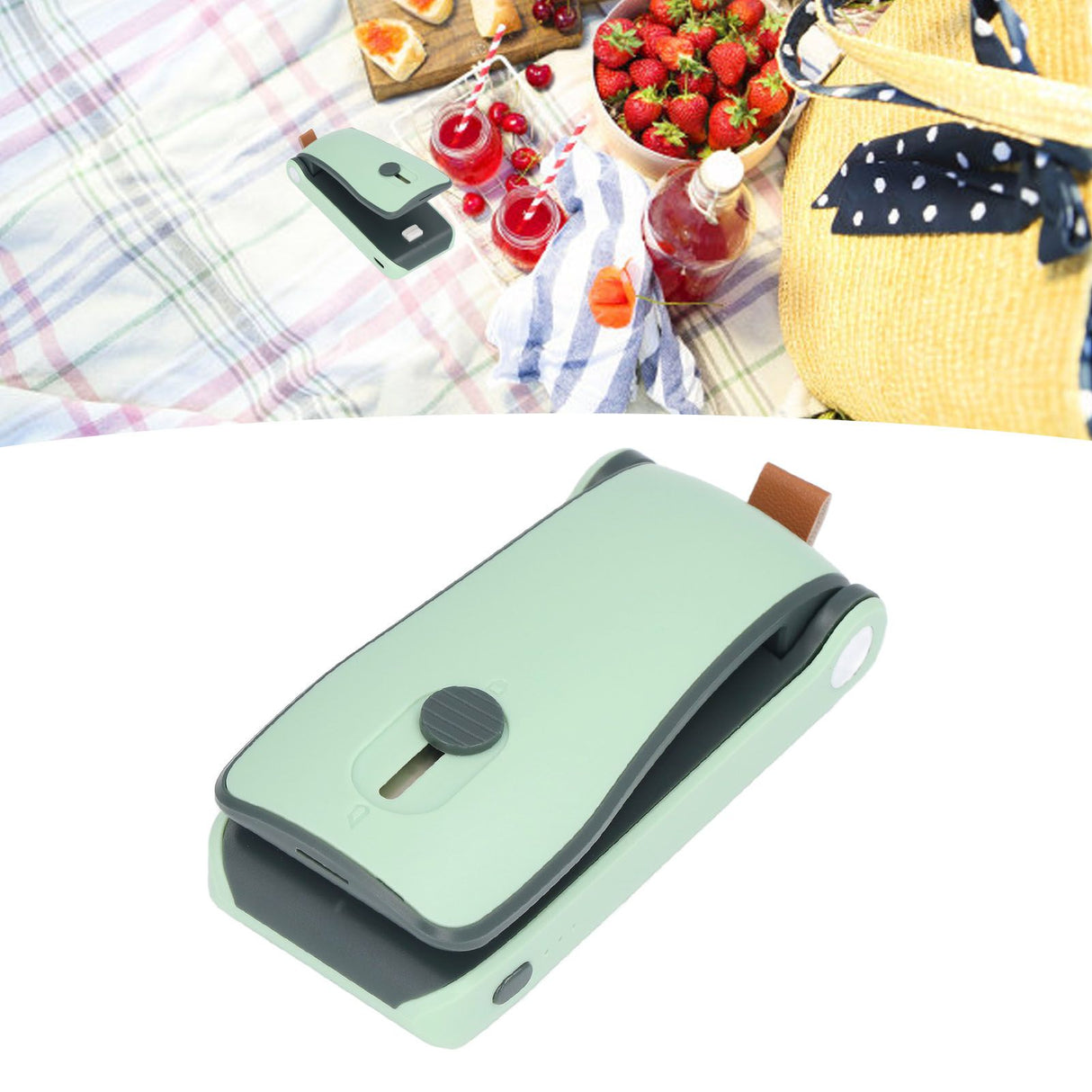 Mini Food Sealer Small Handheld Bottom Magnetic Design USB Charging Quick Sealing Food Sealer Machine