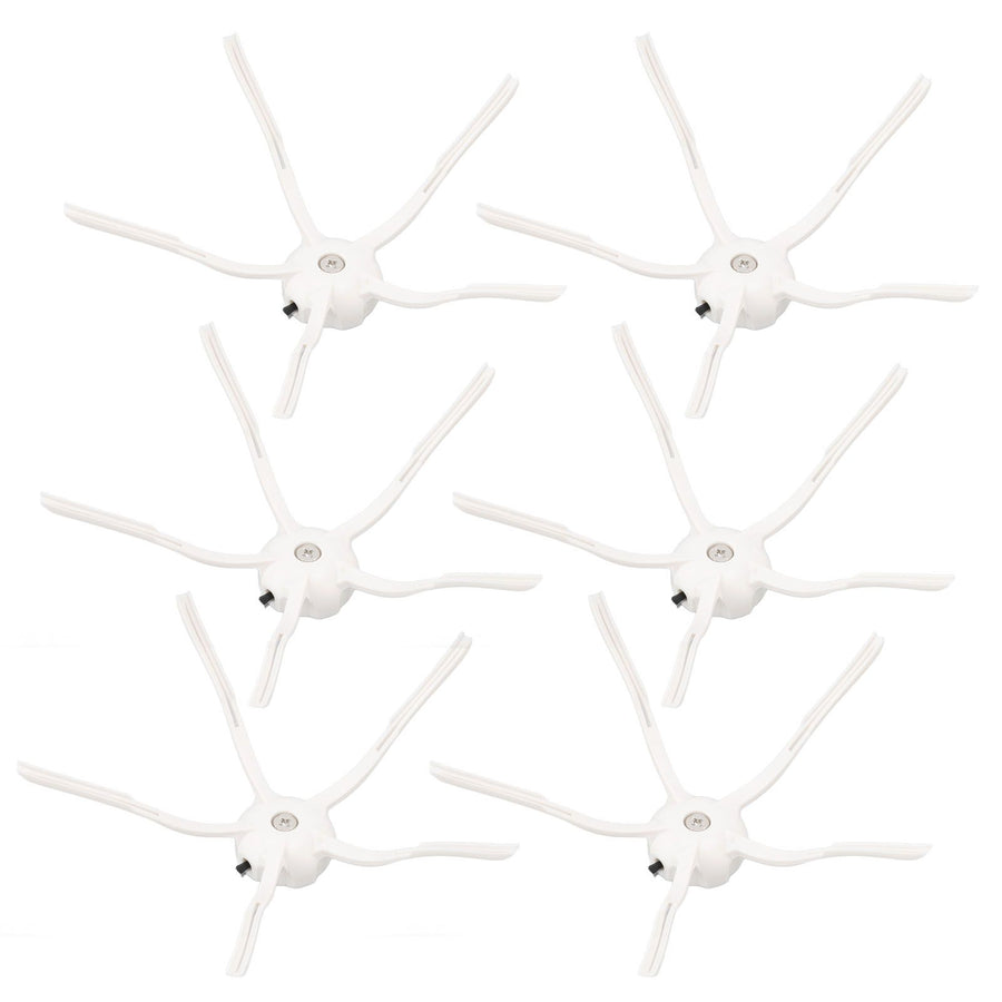6PCS Robot Vacuum Cleaner Side Brush Silicone Sweeper Side Brush Replacement for Xiaomi Roborock S7 White