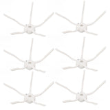 6PCS Robot Vacuum Cleaner Side Brush Silicone Sweeper Side Brush Replacement for Xiaomi Roborock S7 White - Top-Down View