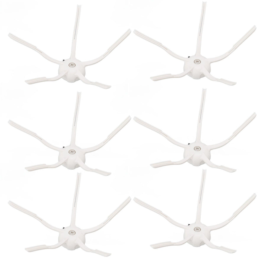 6PCS Robot Vacuum Cleaner Side Brush Silicone Sweeper Side Brush Replacement for Xiaomi Roborock S7 White