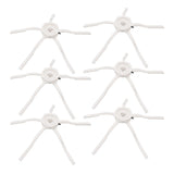 6PCS Robot Vacuum Cleaner Side Brush Silicone Sweeper Side Brush Replacement for Xiaomi Roborock S7 White