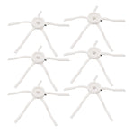 6PCS Robot Vacuum Cleaner Side Brush Silicone Sweeper Side Brush Replacement for Xiaomi Roborock S7 White