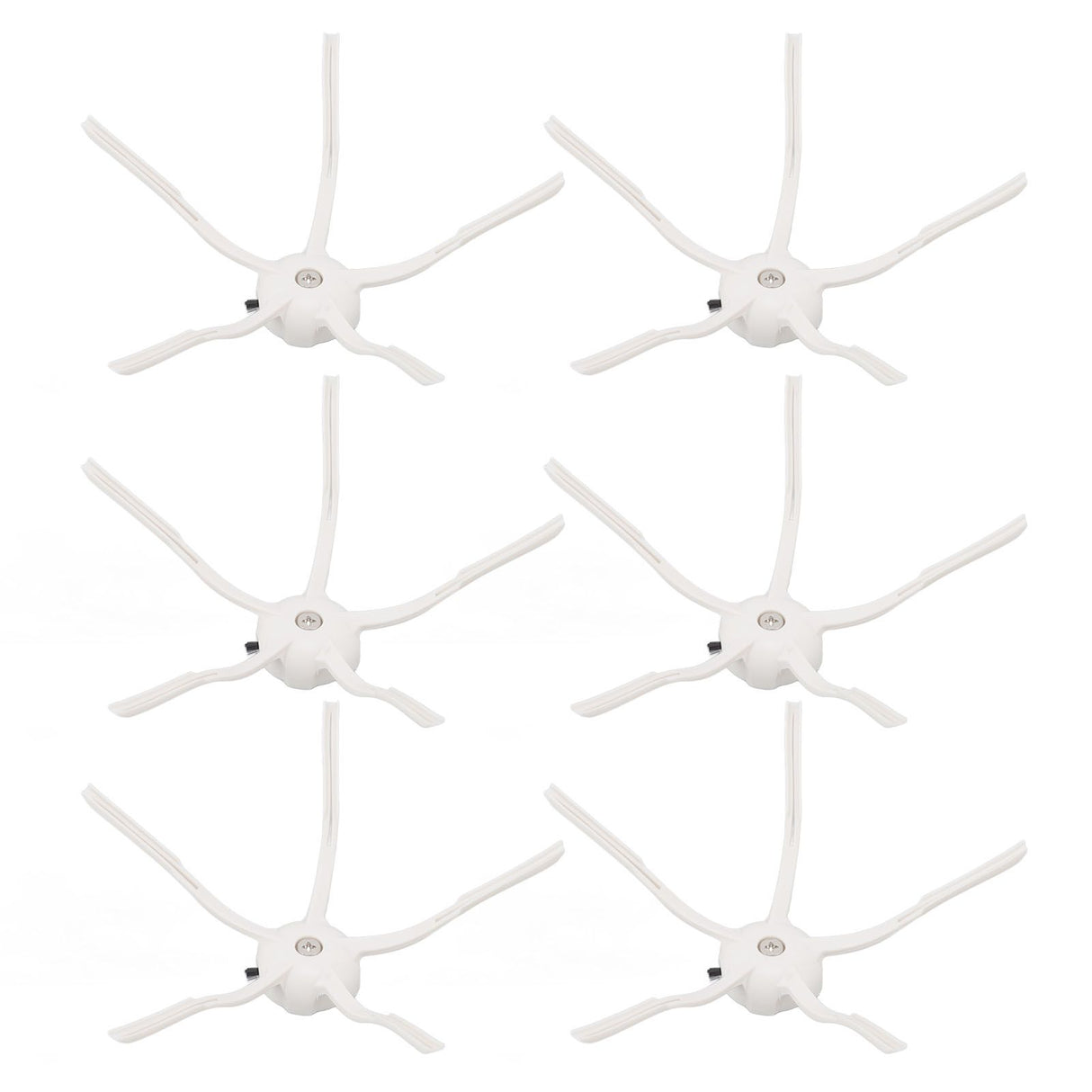 6PCS Robot Vacuum Cleaner Side Brush Silicone Sweeper Side Brush Replacement for Xiaomi Roborock S7 White