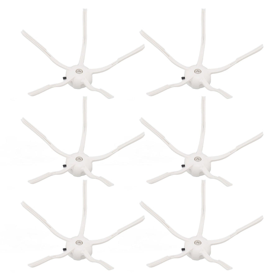 6PCS Robot Vacuum Cleaner Side Brush Silicone Sweeper Side Brush Replacement for Xiaomi Roborock S7 White