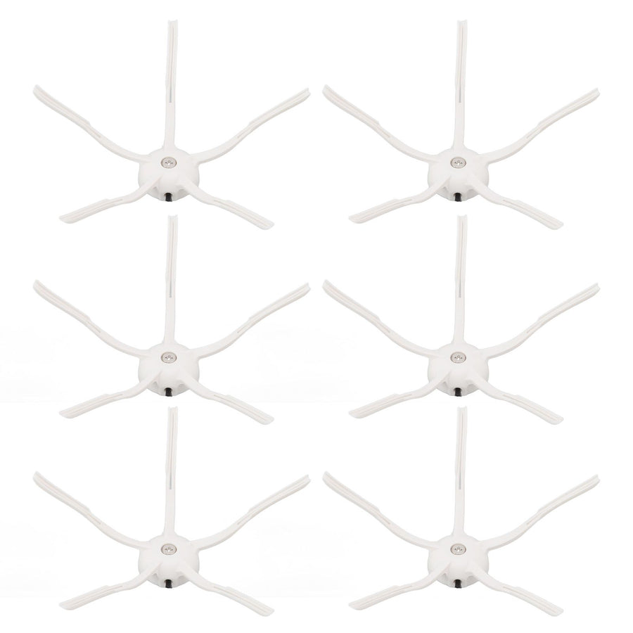 6PCS Robot Vacuum Cleaner Side Brush Silicone Sweeper Side Brush Replacement for Xiaomi Roborock S7 White