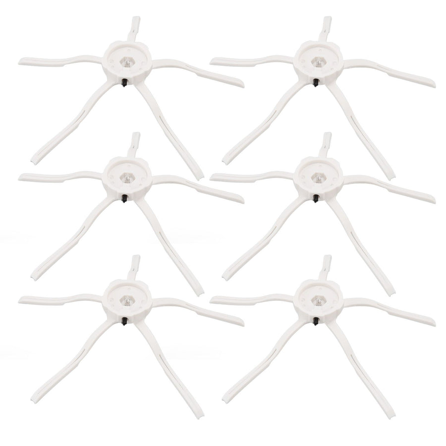 6PCS Robot Vacuum Cleaner Side Brush Silicone Sweeper Side Brush Replacement for Xiaomi Roborock S7 White