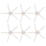6PCS Robot Vacuum Cleaner Side Brush Silicone Sweeper Side Brush Replacement for Xiaomi Roborock S7 White - Extra Image