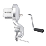 Manual Macaroni Maker Aluminium Alloy Silver Portable Hand Cranking Noodles Pressing Machine for Kitchen Restaurant
