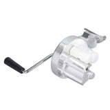 Manual Macaroni Maker Aluminium Alloy Silver Portable Hand Cranking Noodles Pressing Machine for Kitchen Restaurant - Top-Down View