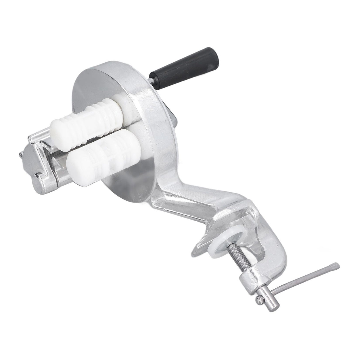 Manual Macaroni Maker Aluminium Alloy Silver Portable Hand Cranking Noodles Pressing Machine for Kitchen Restaurant