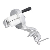 Manual Macaroni Maker Aluminium Alloy Silver Portable Hand Cranking Noodles Pressing Machine for Kitchen Restaurant