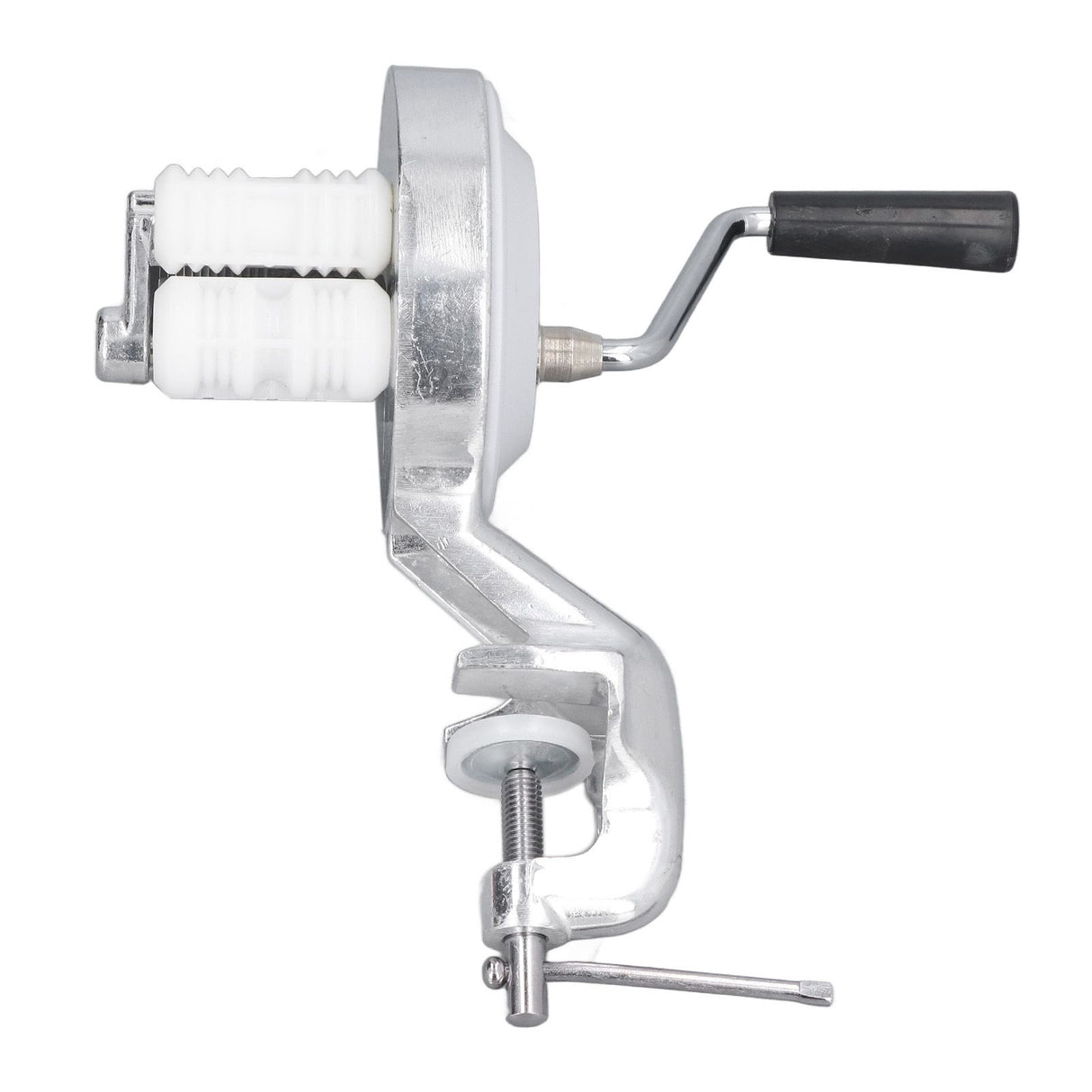 Manual Macaroni Maker Aluminium Alloy Silver Portable Hand Cranking Noodles Pressing Machine for Kitchen Restaurant