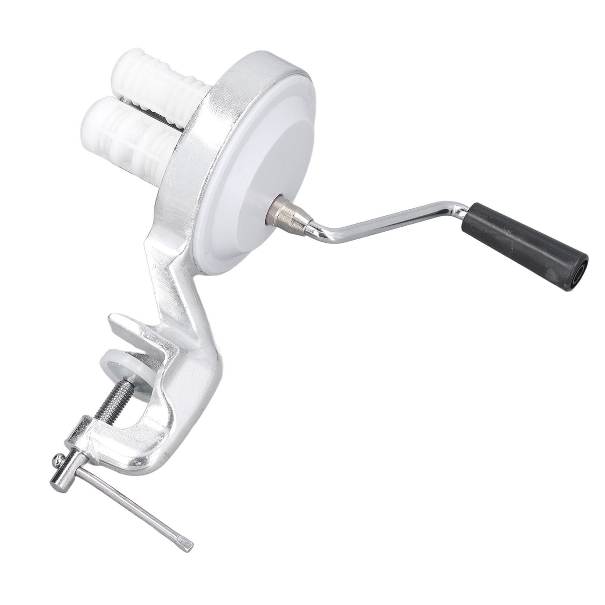 Manual Macaroni Maker Aluminium Alloy Silver Portable Hand Cranking Noodles Pressing Machine for Kitchen Restaurant