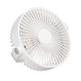 Electric Fan 3 Speeds 360 Degree Adjustable USB Rechargeable Portable Camping Fan with Night Light for Dormitory Camping - Side View