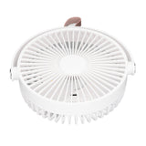 Electric Fan 3 Speeds 360 Degree Adjustable USB Rechargeable Portable Camping Fan with Night Light for Dormitory Camping - 45-Degree Angle