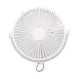 Electric Fan 3 Speeds 360 Degree Adjustable USB Rechargeable Portable Camping Fan with Night Light for Dormitory Camping