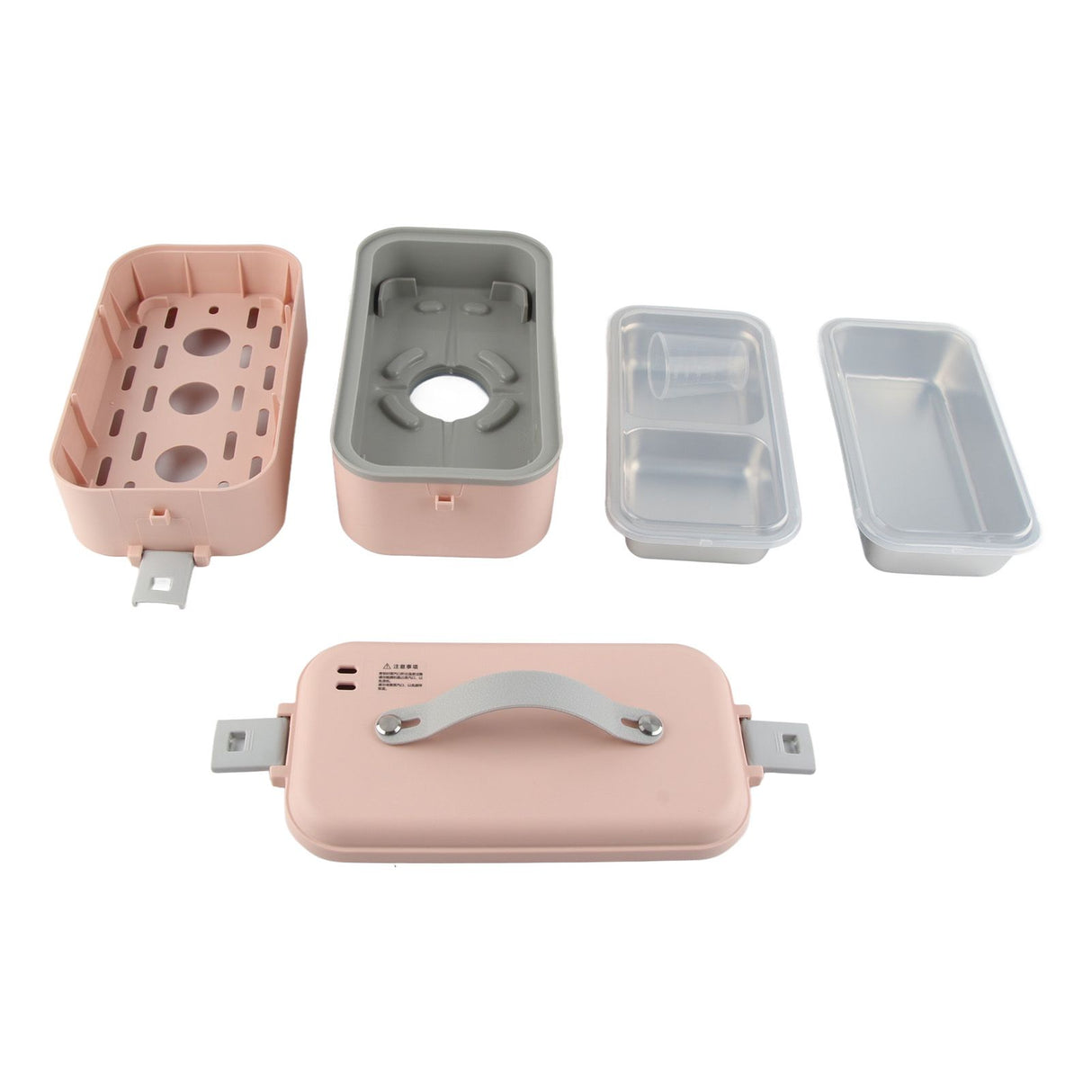 Electric Lunch Box Plug in Double Layer Stainless Steel Steaming Insulation Portable Food Warmer 300W 220V CN Plug