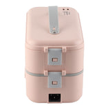 Electric Lunch Box Plug in Double Layer Stainless Steel Steaming Insulation Portable Food Warmer 300W 220V CN Plug