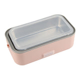 Electric Lunch Box Plug in Double Layer Stainless Steel Steaming Insulation Portable Food Warmer 300W 220V CN Plug - Close-Up Angle