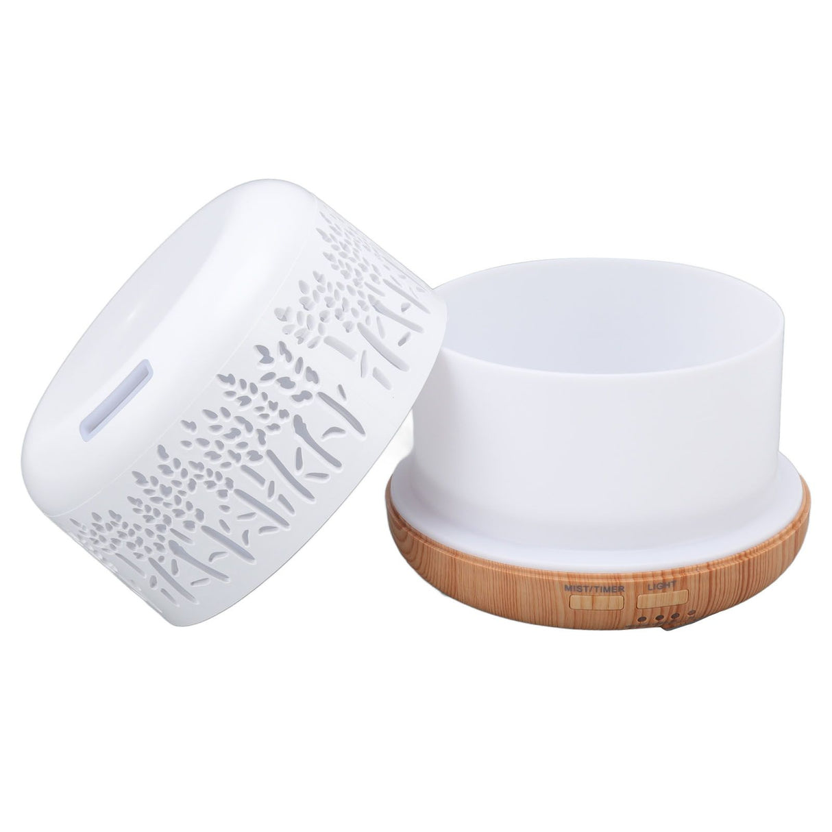 Desktop Humidifier 300ml Wood Grain Design Low Noise Aromatherapy Humidifier with LED Color Light 100‑240V AU Plug
