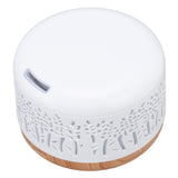 Desktop Humidifier 300ml Wood Grain Design Low Noise Aromatherapy Humidifier with LED Color Light 100‑240V AU Plug - Side View