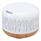 Desktop Humidifier 300ml Wood Grain Design Low Noise Aromatherapy Humidifier with LED Color Light 100‑240V AU Plug - Rear View