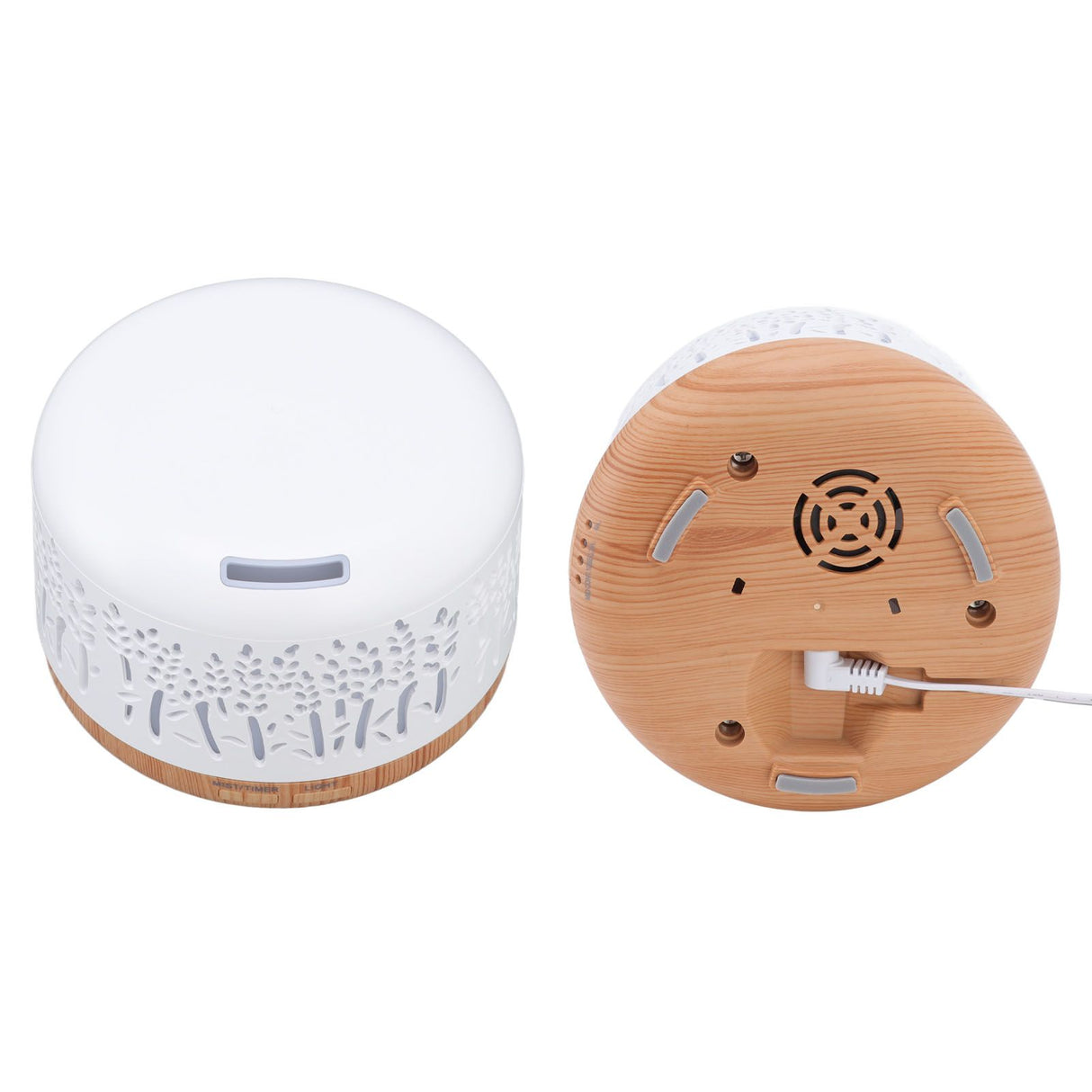 Desktop Humidifier 300ml Wood Grain Design Low Noise Aromatherapy Humidifier with LED Color Light 100‑240V AU Plug