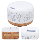 Desktop Humidifier 300ml Wood Grain Design Low Noise Aromatherapy Humidifier with LED Color Light 100‑240V AU Plug