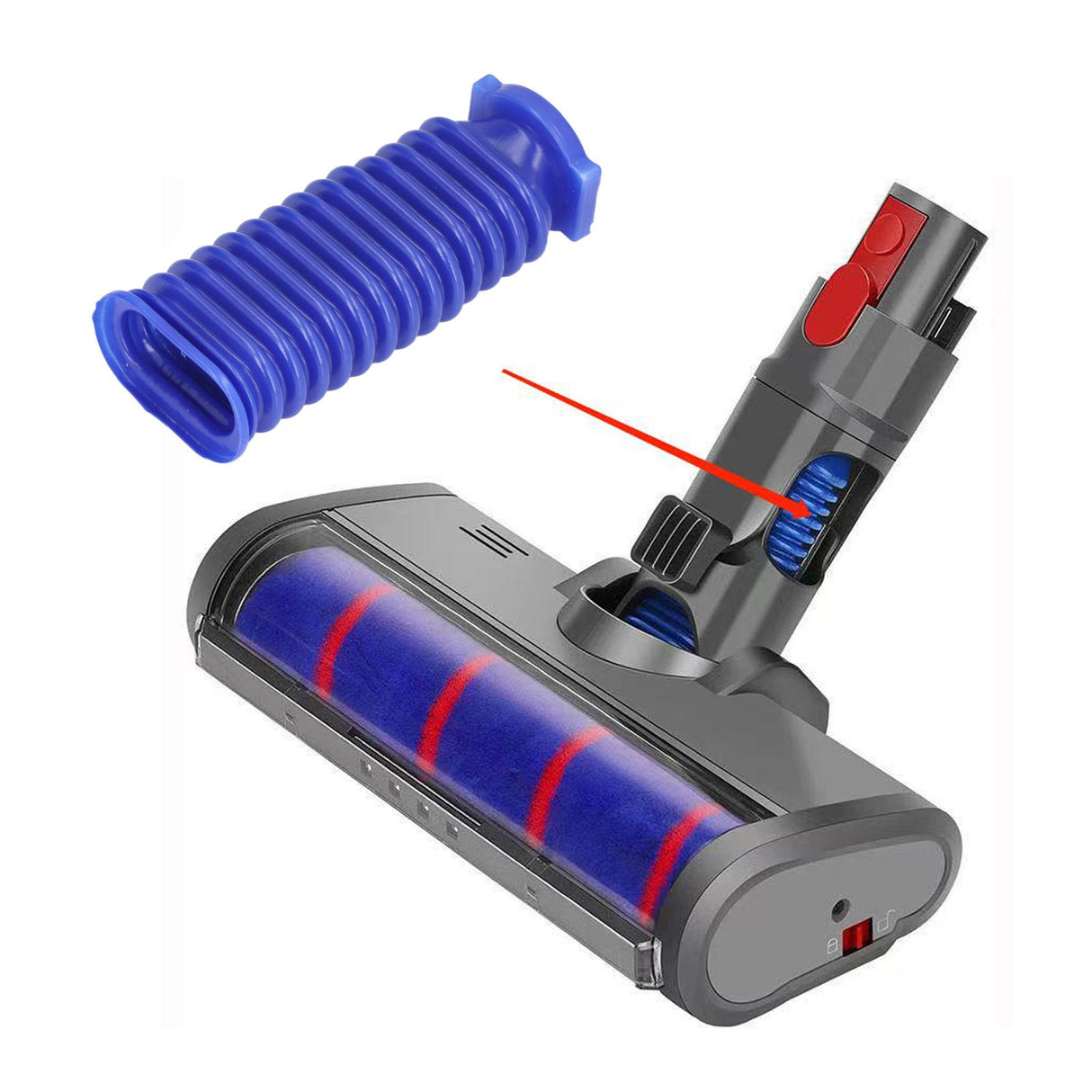 Soft Plush Strips Hose Vacuum Cleaner Soft Roller Head Soft Plush Strips Replacement Accessories for V6 V7 V8 V10 V11