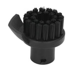 Steam Cleaner Round Brush Black Hard Bristles Cleaning Brush Replacement with Scraper for Karcher SC1 SC2 SC3