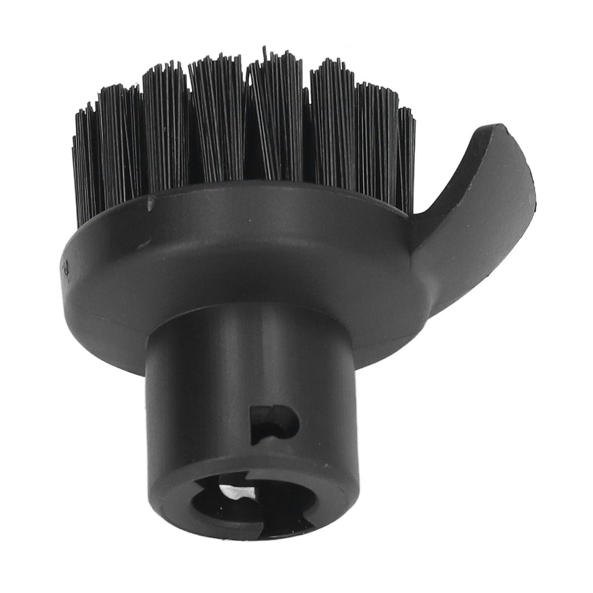 Steam Cleaner Round Brush Black Hard Bristles Cleaning Brush Replacement with Scraper for Karcher SC1 SC2 SC3